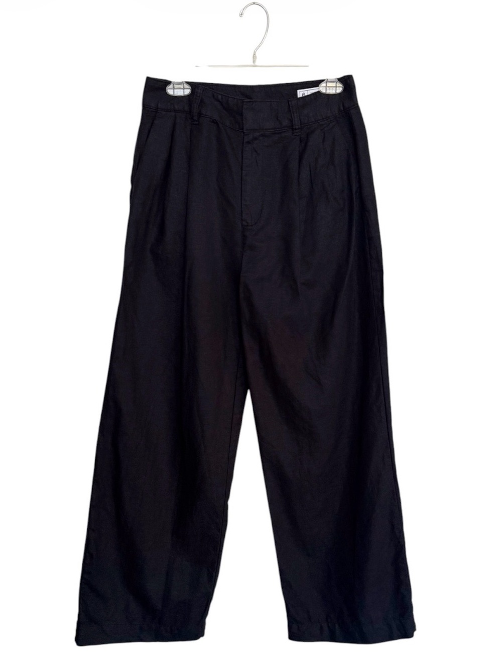 GAP Black Pleated Linen Pants size 6